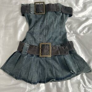 Jaded London Denim Belt Dress